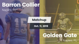 Matchup: Collier vs. Golden Gate  2019