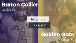 Matchup: Collier vs. Golden Gate  2020