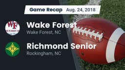 Recap: Wake Forest  vs. Richmond Senior  2018