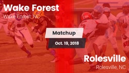 Matchup: Wake Forest vs. Rolesville  2018