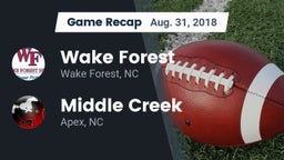 Recap: Wake Forest  vs. Middle Creek  2018
