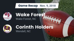 Recap: Wake Forest  vs. Corinth Holders  2018