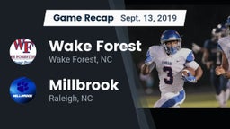 Recap: Wake Forest  vs. Millbrook  2019