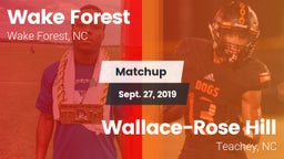 Matchup: Wake Forest vs. Wallace-Rose Hill  2019