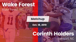 Matchup: Wake Forest vs. Corinth Holders  2019