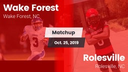 Matchup: Wake Forest vs. Rolesville  2019
