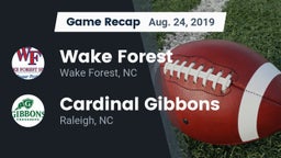 Recap: Wake Forest  vs. Cardinal Gibbons  2019