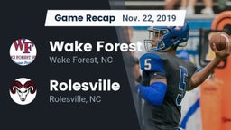 Recap: Wake Forest  vs. Rolesville  2019