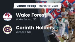 Recap: Wake Forest  vs. Corinth Holders  2021