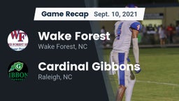 Recap: Wake Forest  vs. Cardinal Gibbons  2021