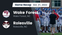 Recap: Wake Forest  vs. Rolesville  2022