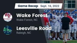 Recap: Wake Forest  vs. Leesville Road  2022