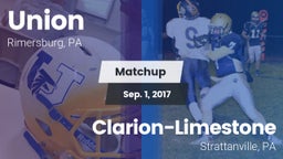 Matchup: Union  vs. Clarion-Limestone  2017