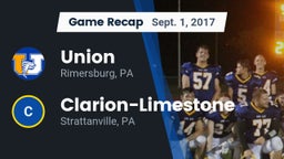 Recap: Union  vs. Clarion-Limestone  2017