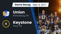 Recap: Union  vs. Keystone  2017