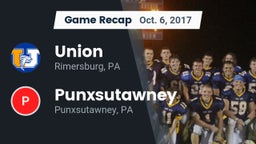 Recap: Union  vs. Punxsutawney  2017