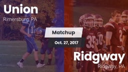 Matchup: Union  vs. Ridgway  2017