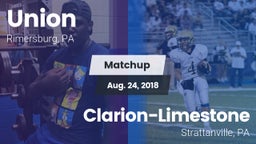 Matchup: Union  vs. Clarion-Limestone  2018