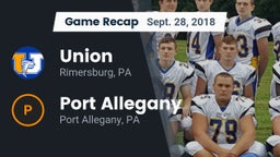 Recap: Union  vs. Port Allegany  2018