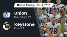 Recap: Union  vs. Keystone  2018