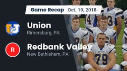 Recap: Union  vs. Redbank Valley  2018
