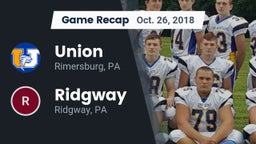 Recap: Union  vs. Ridgway  2018