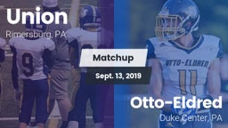 Matchup: Union  vs. Otto-Eldred  2019