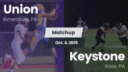 Matchup: Union  vs. Keystone  2019