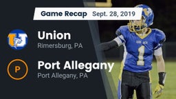 Recap: Union  vs. Port Allegany  2019