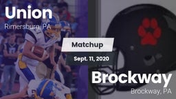 Matchup: Union  vs. Brockway  2020