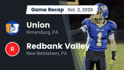 Recap: Union  vs. Redbank Valley  2020