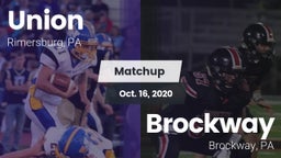 Matchup: Union  vs. Brockway  2020