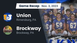 Recap: Union  vs. Brockway  2023