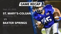 Recap: St. Mary's-Colgan  vs. Baxter Springs  2015