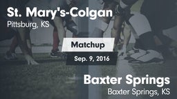 Matchup: St. Mary's-Colgan vs. Baxter Springs   2016