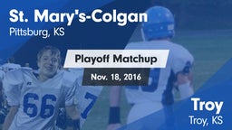 Matchup: St. Mary's-Colgan vs. Troy  2016