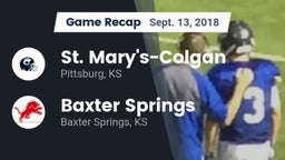 Recap: St. Mary's-Colgan  vs. Baxter Springs   2018