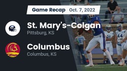 Recap: St. Mary's-Colgan  vs. Columbus  2022