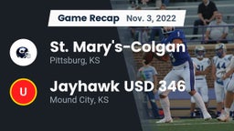 Recap: St. Mary's-Colgan  vs. Jayhawk USD 346 2022