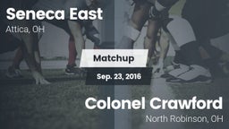 Matchup: Seneca East vs. Colonel Crawford  2016