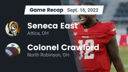 Recap: Seneca East  vs. Colonel Crawford  2022