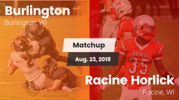 Matchup: Burlington vs. Racine Horlick 2018