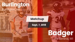 Matchup: Burlington vs. Badger  2018