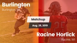 Matchup: Burlington vs. Racine Horlick 2019