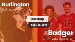 Matchup: Burlington vs. Badger  2019