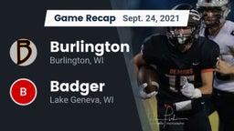 Recap: Burlington  vs. Badger  2021