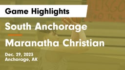 South Anchorage  vs Maranatha Christian Game Highlights - Dec. 29, 2023