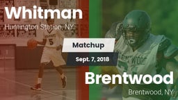 Matchup: Whitman vs. Brentwood  2018