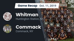 Recap: Whitman  vs. Commack  2019