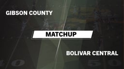 Matchup: Gibson County vs. Bolivar Central  2016